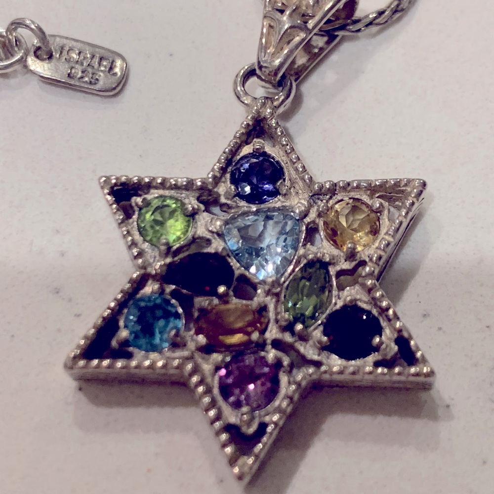 Sterling Silver Gem Stone Necklace